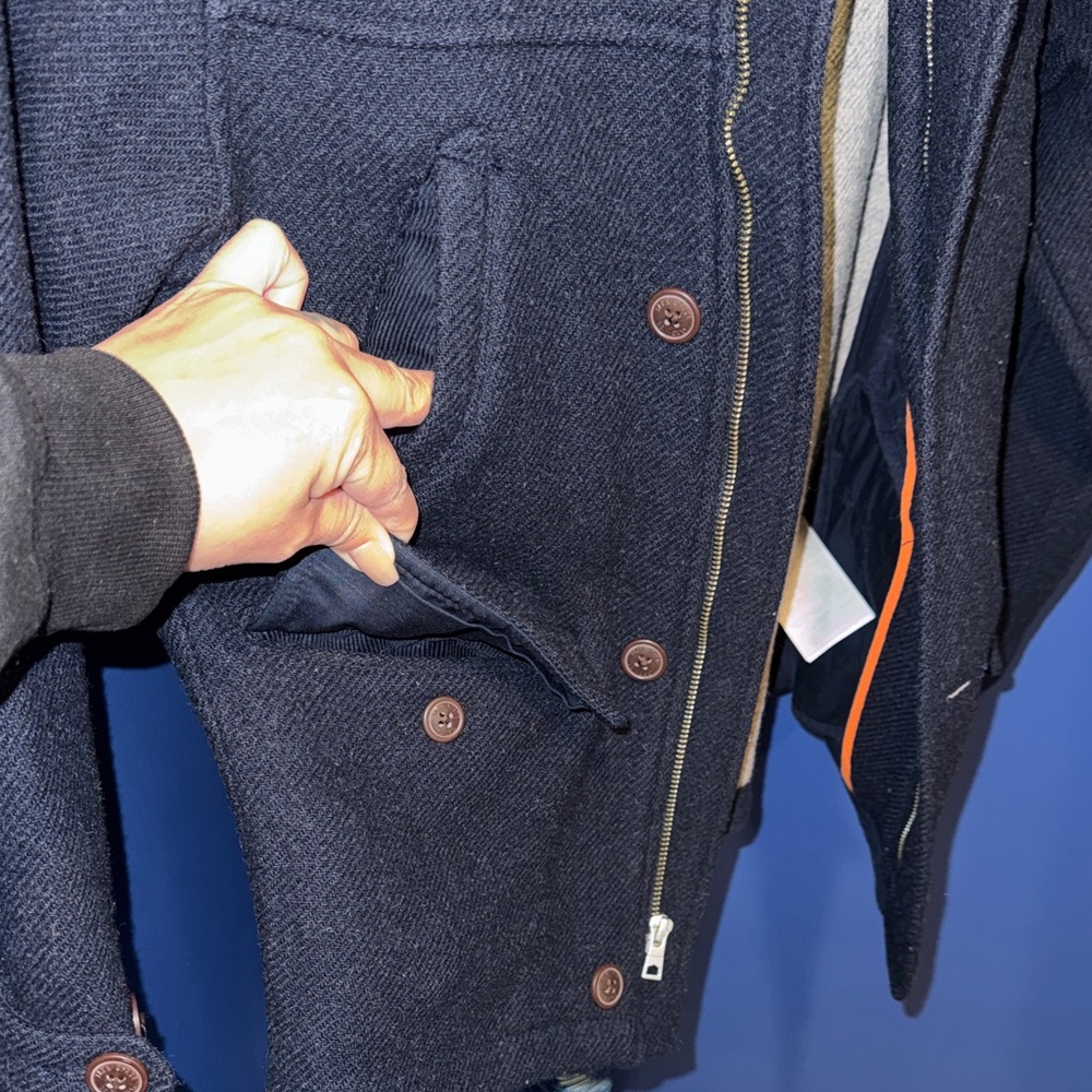 Gap Kids x Jack Spade- Boys Navy Pea Coat Size Medium - Picture 9 of 17